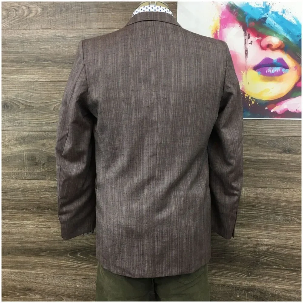 VINTAGE Mens Blazer Sport Coat Two Button‎ Casual Jacket Size 40R Wool Suit